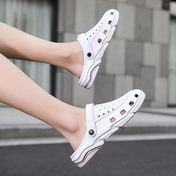 selling men women sports trainer size hole sandals shoes trend casual summer 2021 beach dual-use outdoor men's baotou sandal and slippe, Black
selling men women sports trainer size hole sandals shoes trend casual summer 2021 beach dual-use outdoor men's baotou sandal and slippe, Black