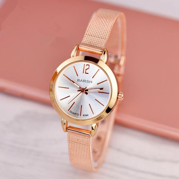 luxury golden bracelet watch women fashion mesh alloy band numeral dial quartz wristwatch casual clock, Slivery;brown
luxury golden bracelet watch women fashion mesh alloy band numeral dial quartz wristwatch casual clock, Slivery;brown