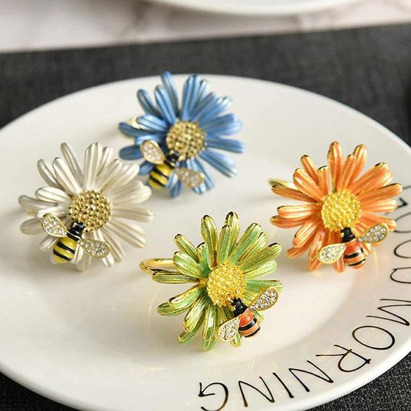 bee flower gold napkin rings, summer sweet holiday rings 4-piece set, cloth, buckle for wedding
bee flower gold napkin rings, summer sweet holiday rings 4-piece set, cloth, buckle for wedding