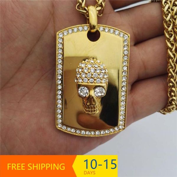 pendant necklaces hip hop stainless steel iced out bling rhinestone skull skeleton with chains gold color necklace jewelry, Silver
pendant necklaces hip hop stainless steel iced out bling rhinestone skull skeleton with chains gold color necklace jewelry, Silver