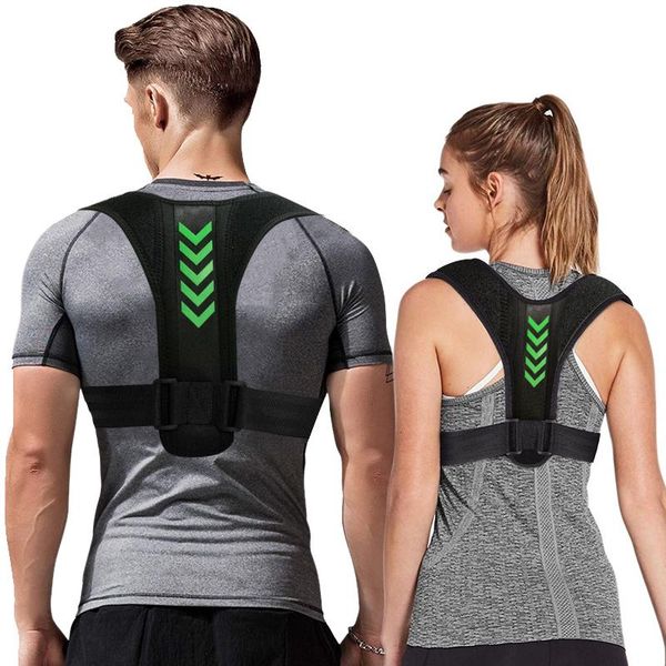 back support adjustable posture corrector brace belt clavicle spine shoulder lumbar correction reshape, Black;blue
back support adjustable posture corrector brace belt clavicle spine shoulder lumbar correction reshape, Black;blue