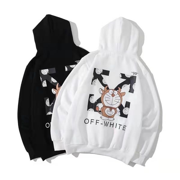 2021 autumn winter off jingle cat printed hooded plush pullover for men and women, Black
2021 autumn winter off jingle cat printed hooded plush pullover for men and women, Black