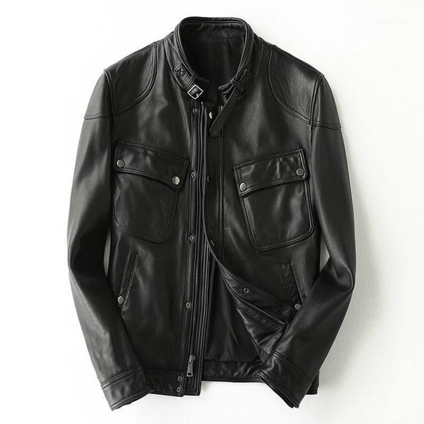 men's leather & faux ayunsue genuine sheepskin jacket men motorcycle jackets mens 2021 clothing stand-up collar coat ropa hombre lxr798, Black
men's leather & faux ayunsue genuine sheepskin jacket men motorcycle jackets mens 2021 clothing stand-up collar coat ropa hombre lxr798, Black