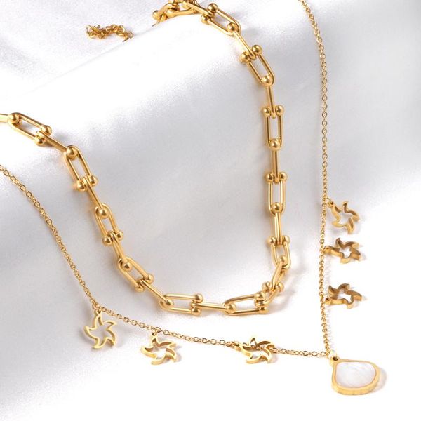 chains triangle shell star women accessories triple pendant necklace vacation style unique wholesale, Silver
chains triangle shell star women accessories triple pendant necklace vacation style unique wholesale, Silver