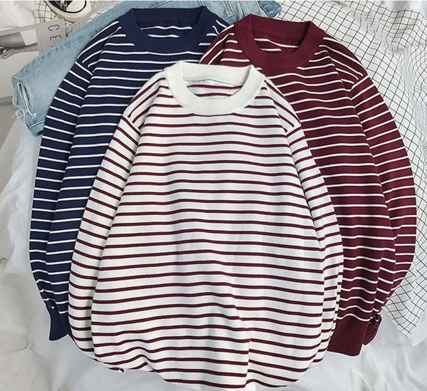men's sweaters 2021 autumn men drop shoulder striped korean style sweater o-neck pullover harajuku couple casual black, White;black
men's sweaters 2021 autumn men drop shoulder striped korean style sweater o-neck pullover harajuku couple casual black, White;black