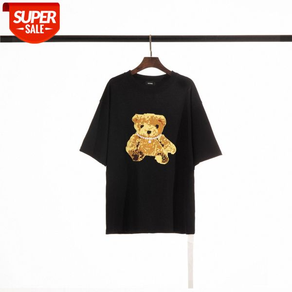 early spring we11done fashion heavy industry three-dimensional embroidery pearl necklace oversized short-sleeved t-shirt #pl74, White;black
early spring we11done fashion heavy industry three-dimensional embroidery pearl necklace oversized short-sleeved t-shirt #pl74, White;black