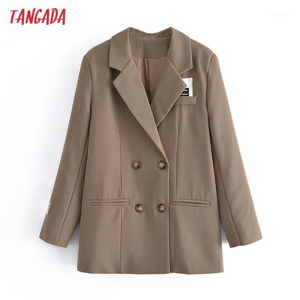 women's suits & blazers tangada women solid letter print blazer coat vintage notched collar pocket 2021 fashion female casual chic 3w1, White;black
women's suits & blazers tangada women solid letter print blazer coat vintage notched collar pocket 2021 fashion female casual chic 3w1, White;black