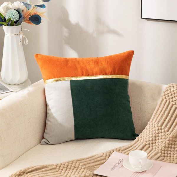 pillow case patchwork pillowcase velvet cushion cover throw for sofa waist decorative golden stripes 45x45cm
pillow case patchwork pillowcase velvet cushion cover throw for sofa waist decorative golden stripes 45x45cm