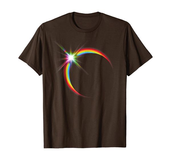 eclipse rainbow t-shirt, White;black