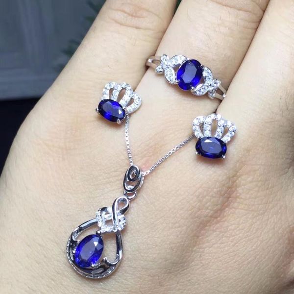 bracelet, earrings & necklace shop promotion, 925 silver, natural sapphire suit, ring necklace, 0.5 carat per piece, simple and beautiful, Black
bracelet, earrings & necklace shop promotion, 925 silver, natural sapphire suit, ring necklace, 0.5 carat per piece, simple and beautiful, Black