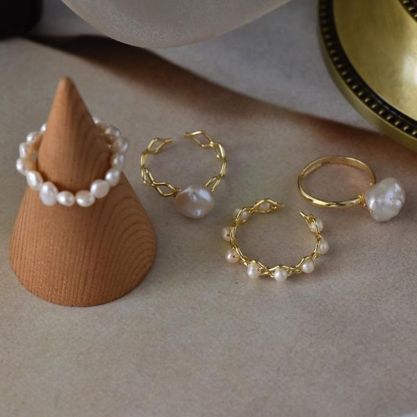 cluster rings ring natural baroque freshwater pearl for women wedding gift original design handmade fine jewelry, Golden;silver
cluster rings ring natural baroque freshwater pearl for women wedding gift original design handmade fine jewelry, Golden;silver