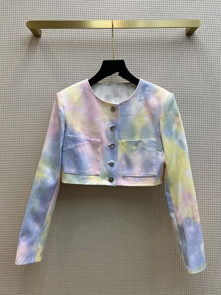 new tie dyed rainbow gradient denim jacket, Black;brown
new tie dyed rainbow gradient denim jacket, Black;brown