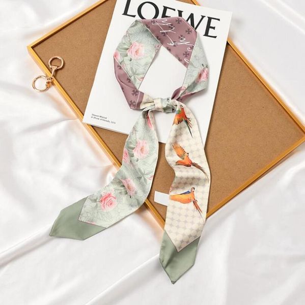 scarves yishine birds flowers print 7cm*130cm women brand bag silk scarf long head skinny handle wraps 2021, Blue;gray
scarves yishine birds flowers print 7cm*130cm women brand bag silk scarf long head skinny handle wraps 2021, Blue;gray