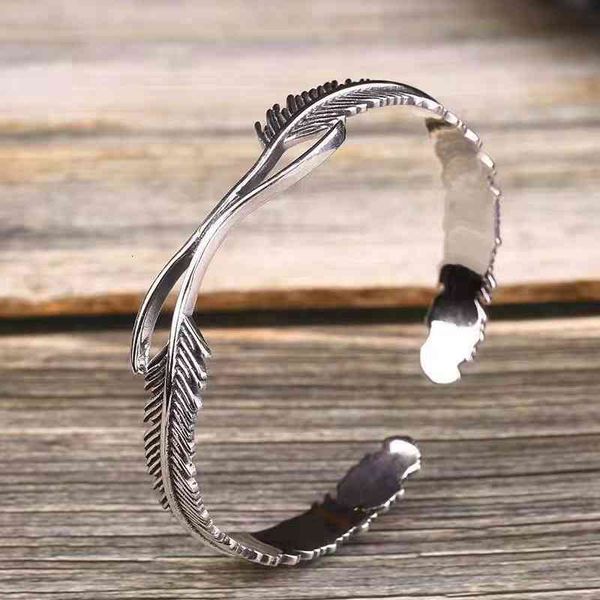 bangles bracelet men's feather open design fashion personality gift boyfriend brushed jewelry accessories, Black
bangles bracelet men's feather open design fashion personality gift boyfriend brushed jewelry accessories, Black