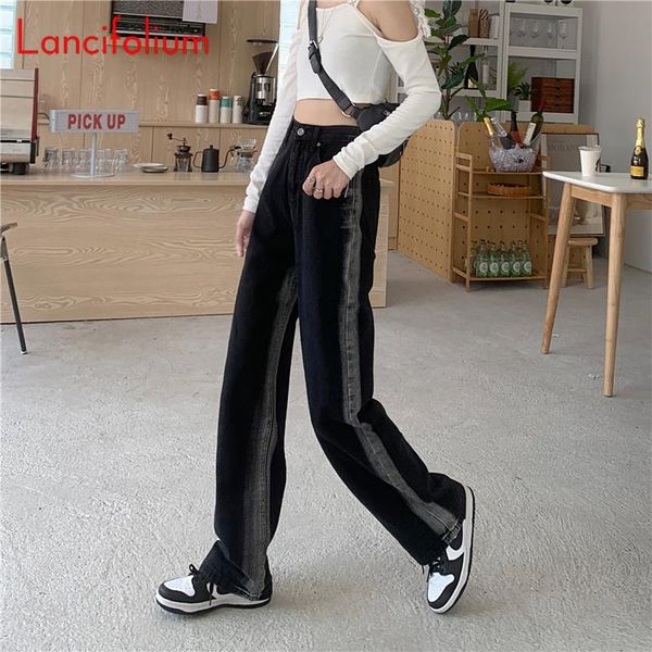 women's jeans y2k aesthetic mom black baggy pants streetwear korean woman wide leg high waist contrast vintage punk denim trousers, Blue
women's jeans y2k aesthetic mom black baggy pants streetwear korean woman wide leg high waist contrast vintage punk denim trousers, Blue