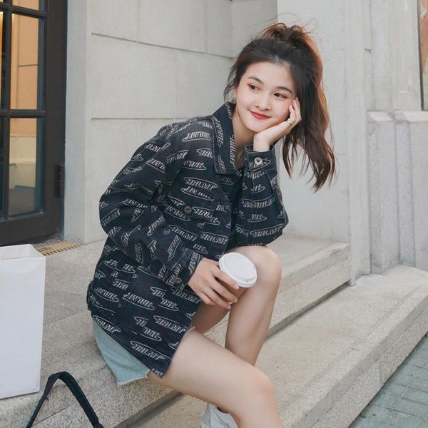 women's jackets denim jacket for women 2021 autumn korean style loose fashion fried street fashionable pattern slimming and short rac, Black;brown
women's jackets denim jacket for women 2021 autumn korean style loose fashion fried street fashionable pattern slimming and short rac, Black;brown