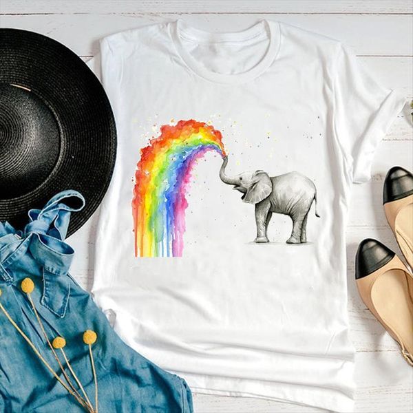 graphic cartoon summer casual elephant womens t shirt animal cute fashion 90s print female clothes tees, White
graphic cartoon summer casual elephant womens t shirt animal cute fashion 90s print female clothes tees, White