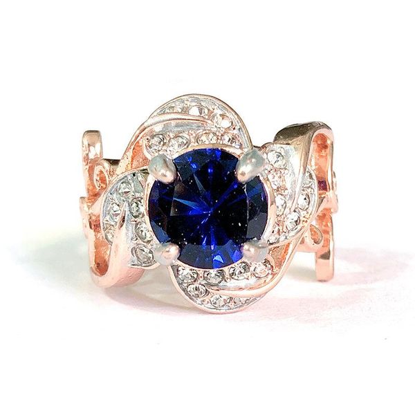 cluster rings exquisite women's rose zircon crystal ring blue gem cocktail party jewelry valentine's day gift engagement, Golden;silver
cluster rings exquisite women's rose zircon crystal ring blue gem cocktail party jewelry valentine's day gift engagement, Golden;silver