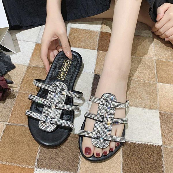 slippers women summer ladies fashion casual flat retro crystal shoes sandals leisure sandal female beach flip flops jelly, Black
slippers women summer ladies fashion casual flat retro crystal shoes sandals leisure sandal female beach flip flops jelly, Black