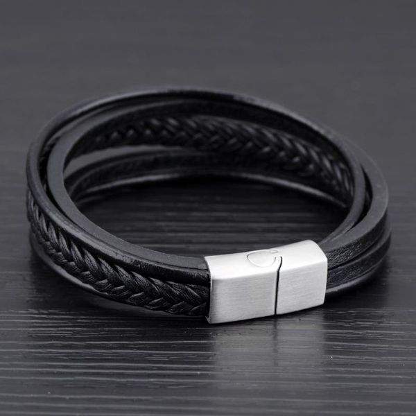 charm bracelets exweup homme men jewelry fashion stainless steel male gift pulsera hombre black braided leather bracelet, Golden;silver
charm bracelets exweup homme men jewelry fashion stainless steel male gift pulsera hombre black braided leather bracelet, Golden;silver