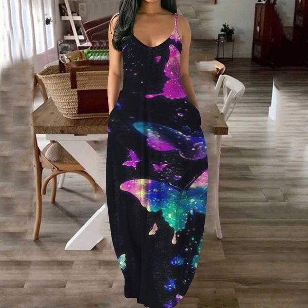 casual dresses plus size women ladies loose sleeveless v neck flower print long vest beach sling dress spring summer streetwear daily, Black;gray
casual dresses plus size women ladies loose sleeveless v neck flower print long vest beach sling dress spring summer streetwear daily, Black;gray
