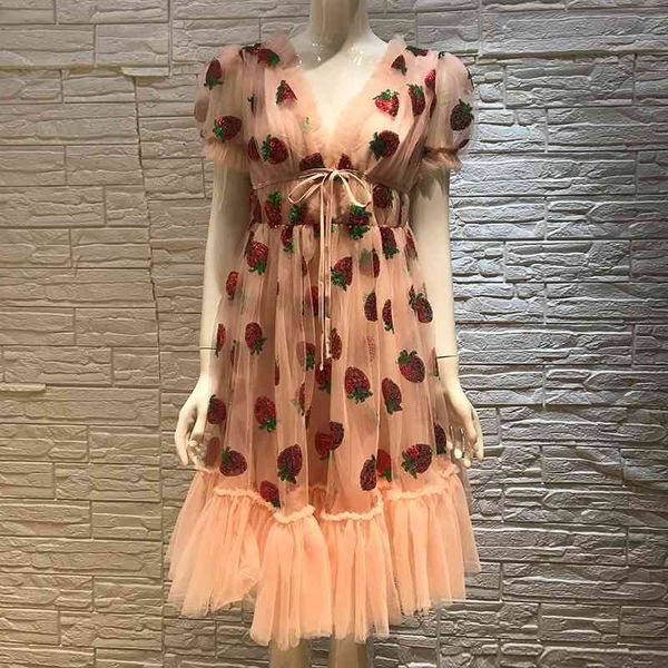 casual dresses women midi summer strawberry sequin embroidery mesh lace up high waist tunic short sleeve tulle pink 0e, Black;gray
casual dresses women midi summer strawberry sequin embroidery mesh lace up high waist tunic short sleeve tulle pink 0e, Black;gray