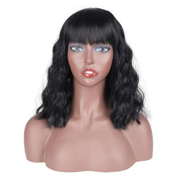 synthetic wigs raising water wave wig with bangs black hair full machine for women 12 inches natural weave short
synthetic wigs raising water wave wig with bangs black hair full machine for women 12 inches natural weave short