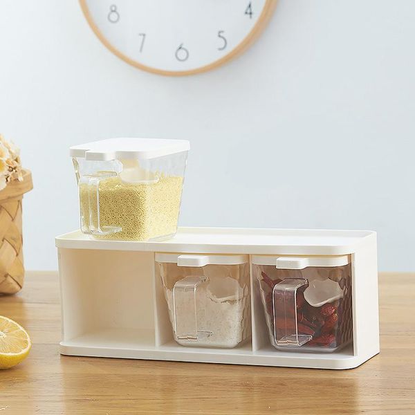 storage bottles & jars three in one with spoon kitchen organizer boxes spices seasoning jar transparent sugar salt bottle accessories
storage bottles & jars three in one with spoon kitchen organizer boxes spices seasoning jar transparent sugar salt bottle accessories