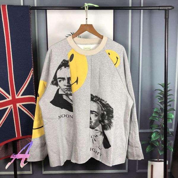 men's hoodies & sweatshirts kapital arm smile beethoven pullover oversize women's stitching sketch loose round neck, Black
men's hoodies & sweatshirts kapital arm smile beethoven pullover oversize women's stitching sketch loose round neck, Black