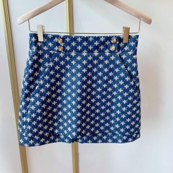 women's shorts summer blue embroidery stars flowers high waist casual women, White;black
women's shorts summer blue embroidery stars flowers high waist casual women, White;black