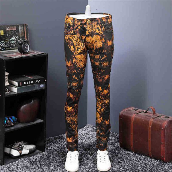 men's jeans jeans european design autumn and winter printed straight bottom slim elastic leisure trousers mhcb, Blue
men's jeans jeans european design autumn and winter printed straight bottom slim elastic leisure trousers mhcb, Blue