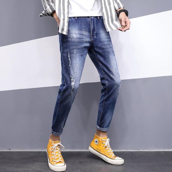 jeans men 2021 summer autumn korean slim pants men's retro youth long casual cotton streetwear zip ankle, Blue
jeans men 2021 summer autumn korean slim pants men's retro youth long casual cotton streetwear zip ankle, Blue