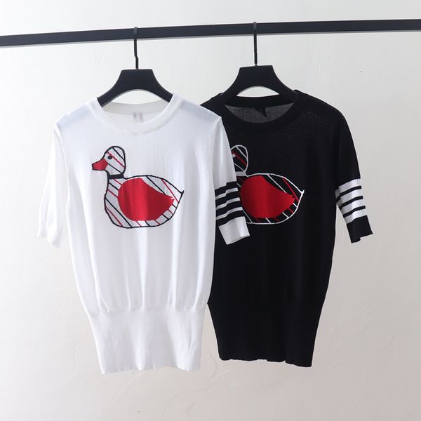 t shirt 2021 summer tb british style four bar front duck jacquard ice silk short sleeve, White
t shirt 2021 summer tb british style four bar front duck jacquard ice silk short sleeve, White