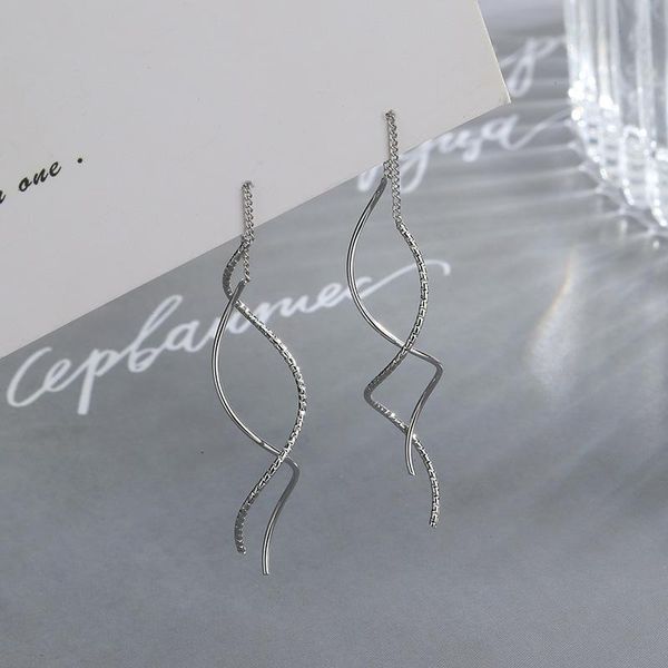 dangle & chandelier women's trendy wave ear line goddess fan texture tassel long earrings, Silver
dangle & chandelier women's trendy wave ear line goddess fan texture tassel long earrings, Silver