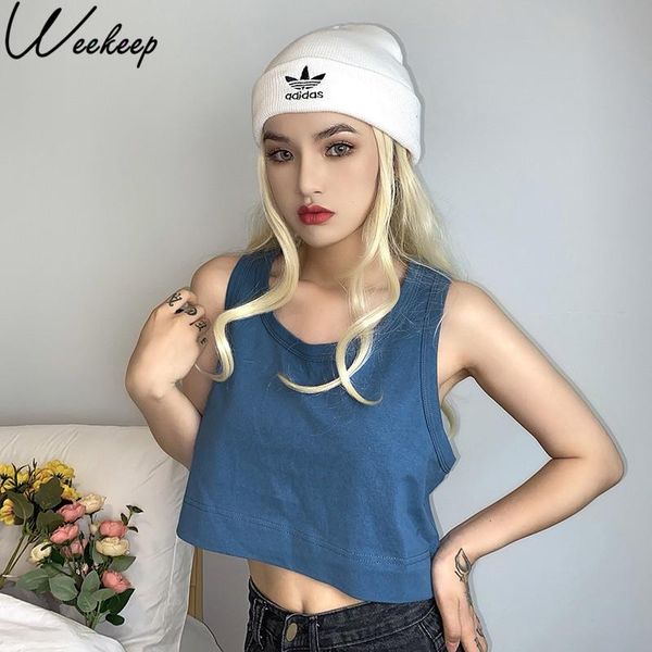 women's tanks & camis weekeep summer streetwear basic tank women loose sleeveless crop casual solid fashion 2021, White
women's tanks & camis weekeep summer streetwear basic tank women loose sleeveless crop casual solid fashion 2021, White
