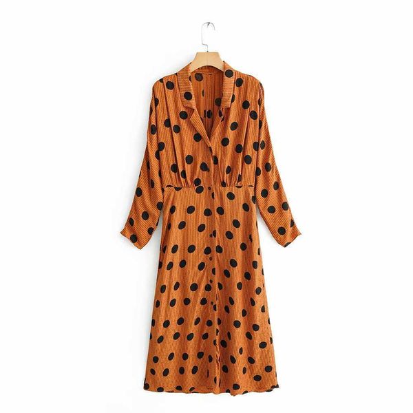 women vintage polka dots print casual slim vestidos long dress female turn down collar chic streetwear dresses ds1990 210603, Black;gray
women vintage polka dots print casual slim vestidos long dress female turn down collar chic streetwear dresses ds1990 210603, Black;gray
