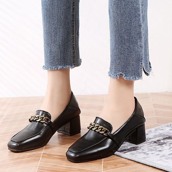 new solid leather shoes woman metal oxford for women flats slip on high heels round toe casual plus size c0410, Black
new solid leather shoes woman metal oxford for women flats slip on high heels round toe casual plus size c0410, Black