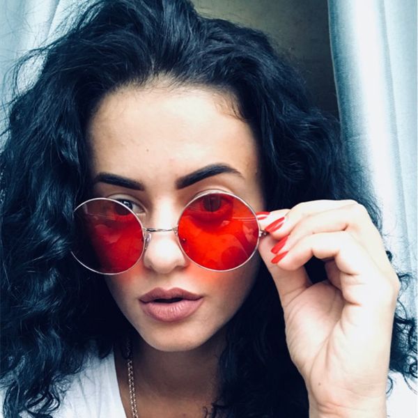 sunglasses vintage round women big red lens mirror female brand design metal frame circle glasses oculos uv400, White;black
sunglasses vintage round women big red lens mirror female brand design metal frame circle glasses oculos uv400, White;black