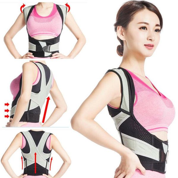 back support posture corrector adjustable corset spine belt lumbar correction bandage for men women kids, Black;blue
back support posture corrector adjustable corset spine belt lumbar correction bandage for men women kids, Black;blue