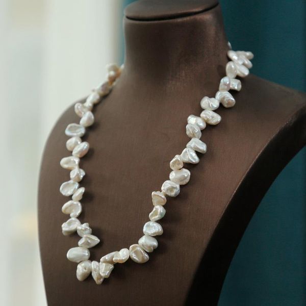 natural fresh water baroque pearl irregular necklace for women wedding party fashion jewelry accessorice pendant necklaces, Silver
natural fresh water baroque pearl irregular necklace for women wedding party fashion jewelry accessorice pendant necklaces, Silver