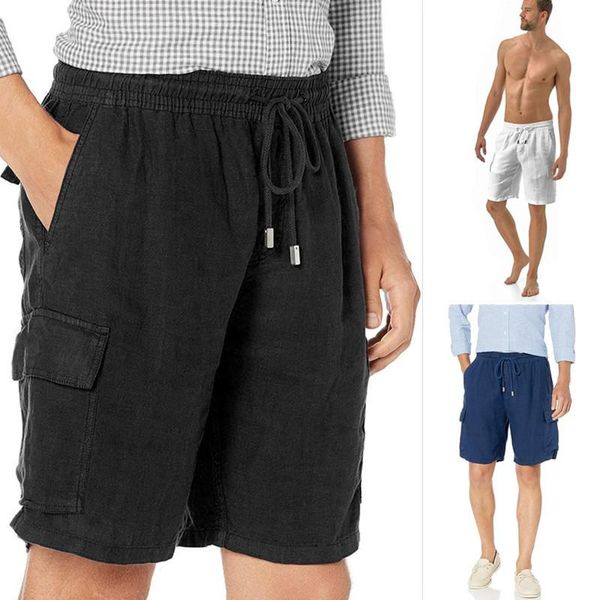 men's shorts luclesam men solid color casual male linen beach short pants pantalones casuales homme bermuda masculina, White;black
men's shorts luclesam men solid color casual male linen beach short pants pantalones casuales homme bermuda masculina, White;black
