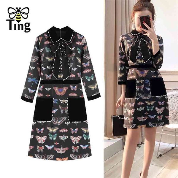 fashion design butterfly beading women casual short dress vintage elegant street chic plus size vestitis za 210513, Black;gray
fashion design butterfly beading women casual short dress vintage elegant street chic plus size vestitis za 210513, Black;gray