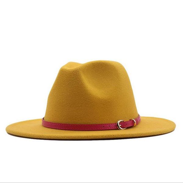 wide brim hats men women yellow fedora hat wool felt panama with belt buckle jazz trilby cap black formal caps chapeau femme, Blue;gray
wide brim hats men women yellow fedora hat wool felt panama with belt buckle jazz trilby cap black formal caps chapeau femme, Blue;gray