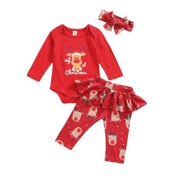 clothing sets christmas baby 3 pieces set cartoon elk print o-neck long sleeve romper+ trousers+ headband for girls kids xmas, White
clothing sets christmas baby 3 pieces set cartoon elk print o-neck long sleeve romper+ trousers+ headband for girls kids xmas, White
