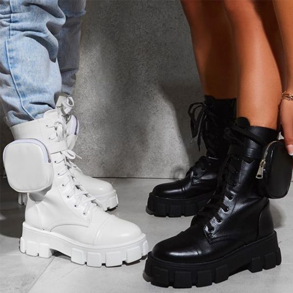 2021 fashion platform boots women pocket ankle boots chunky thick sole pouch leather ankle boots punk women plus size, Black
2021 fashion platform boots women pocket ankle boots chunky thick sole pouch leather ankle boots punk women plus size, Black