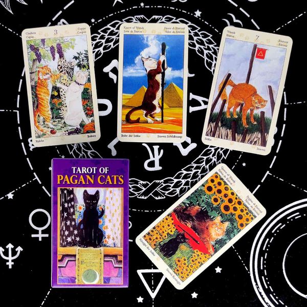 tarot cards of pagan cats prophecy divination deck english version entertainment board game 78 sheets/box
tarot cards of pagan cats prophecy divination deck english version entertainment board game 78 sheets/box
