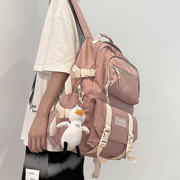 backpack large capacity waterproof nylon casual college style contrast color patchwork design couple student schoolbag
backpack large capacity waterproof nylon casual college style contrast color patchwork design couple student schoolbag