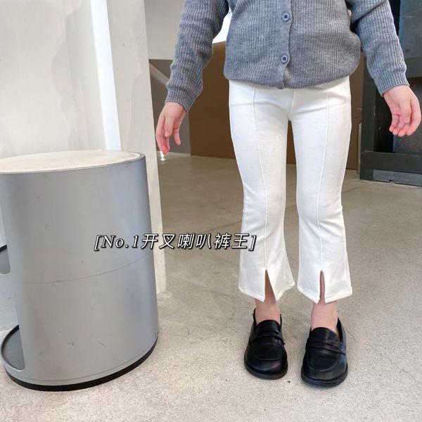 trousers girls' clothes 2021 autumn korean black white elastic children's foreign style flared pants, Blue
trousers girls' clothes 2021 autumn korean black white elastic children's foreign style flared pants, Blue