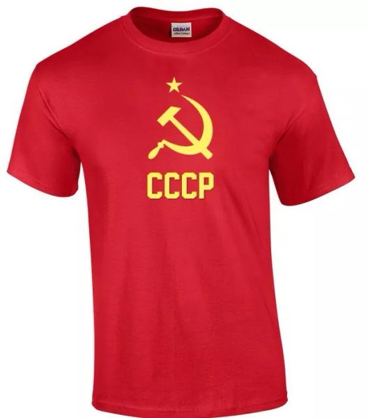 cccp t-shirt soviet russia 80s kgb political yellow logo on red cotton shirt, White;black
cccp t-shirt soviet russia 80s kgb political yellow logo on red cotton shirt, White;black