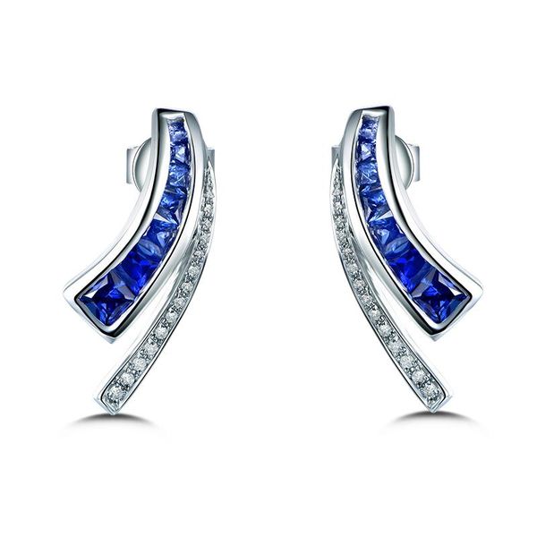 stud sapphire earrings female 14k white gold custom craft girls birthday party christmas gift handmade jewelry, Golden;silver
stud sapphire earrings female 14k white gold custom craft girls birthday party christmas gift handmade jewelry, Golden;silver